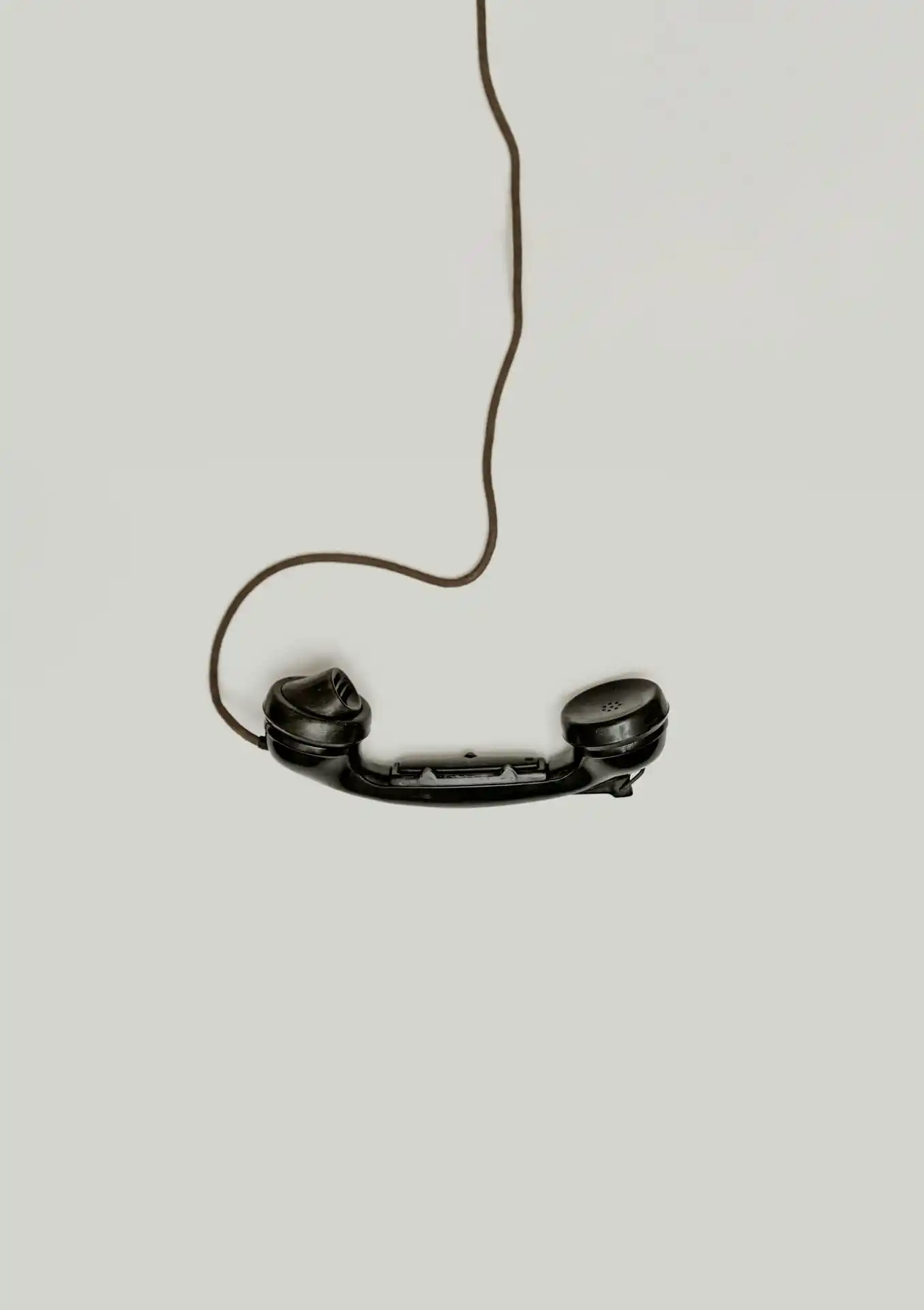black corded telephone
